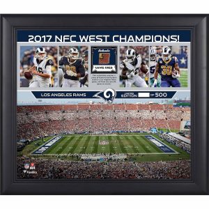 Los Angeles Rams Framed 2017 NFC West Champions Collage with a Piece of Game-Used Football – Limited Edition