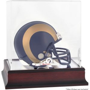 Los Angeles Rams Mahogany Logo Mini Helmet Display Case