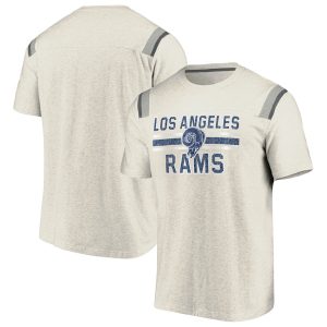 Men’s Los Angeles Rams Ash True Classics Logo Stripe T-Shirt