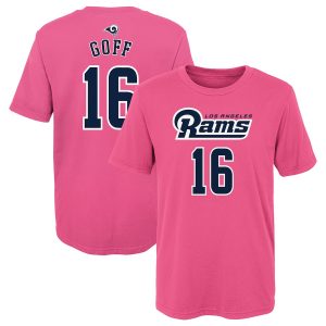 Jared Goff Los Angeles Rams Girls Preschool Player Mainliner Name & Number T-Shirt