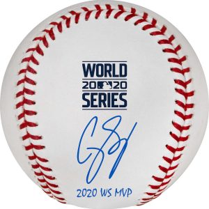 Corey Seager Los Angeles Dodgers Autographed 2020 World Series Champions Baseball