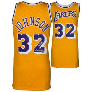 Magic Johnson Los Angeles Lakers Autographed Mitchell & Ness Swingman Jersey