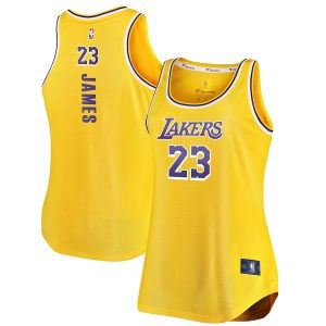LeBron James Los Angeles Lakers Women’s Gold Fast Break Tank Jersey