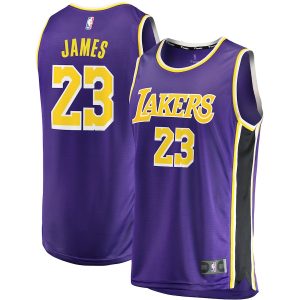 LeBron James Los Angeles Lakers Youth Purple 2018/19 Fast Break Replica Jersey