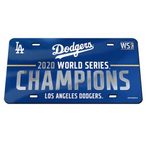 Los Angeles Dodgers WinCraft 2020 World Series Champions Laser-Cut License Plate
