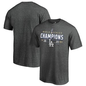 Men’s Los Angeles Dodgers Charcoal 2020 World Series Champions Locker Room T-Shirt