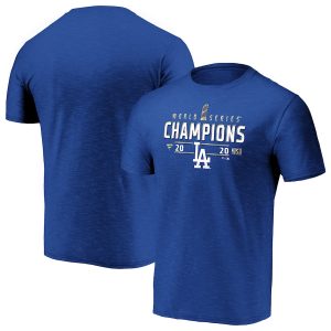 Men’s Los Angeles Dodgers Royal 2020 World Series Champions Locker Room Space Dye T-Shirt