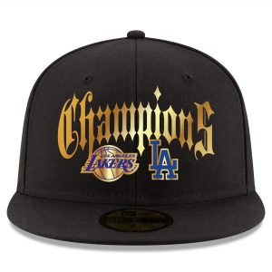 New Era Los Angeles Black 2020 Dual Champions Fitted Hat