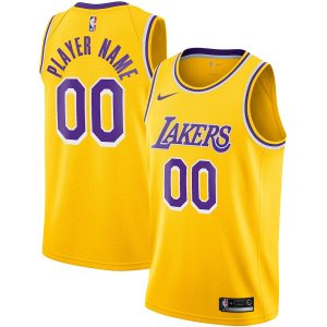 Nike Los Angeles Lakers Gold Custom Swingman Jersey – Icon Edition