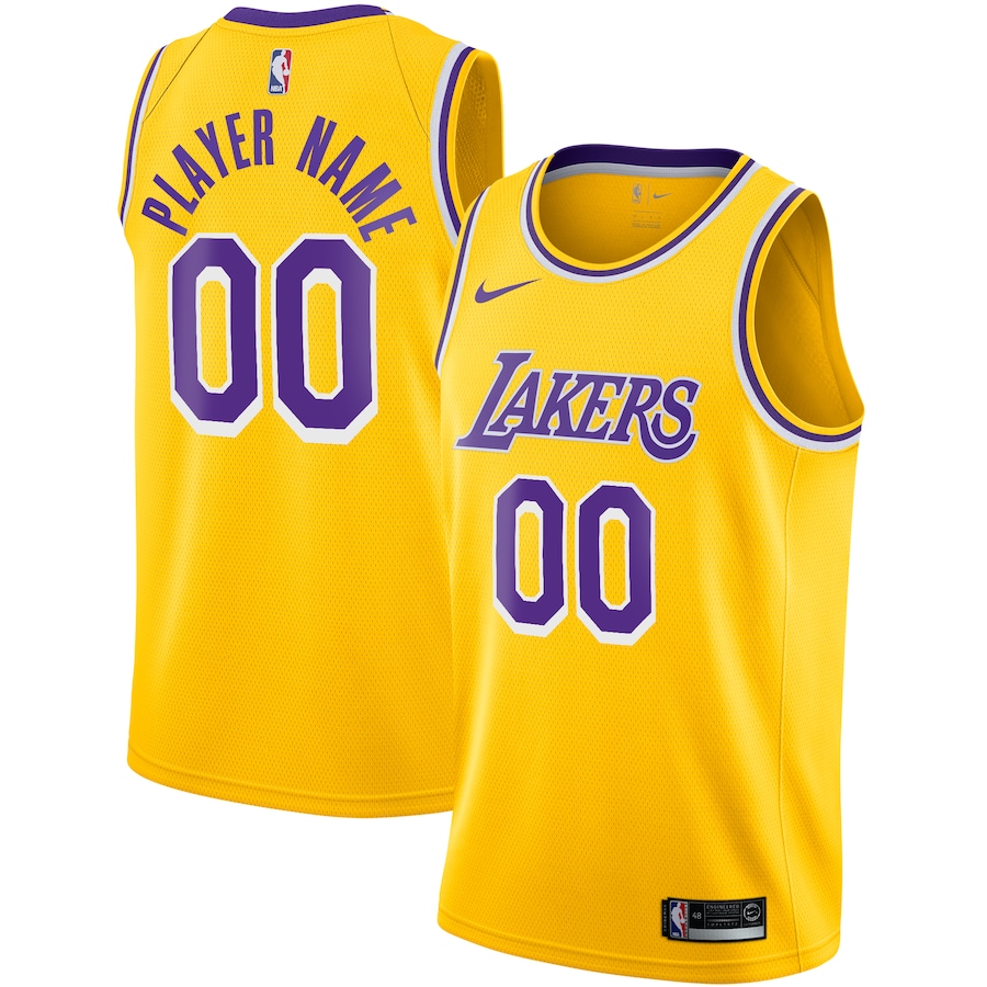 Nike Los Angeles Lakers Gold Custom Swingman Jersey – Icon Edition ...