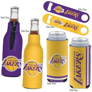 WinCraft Los Angeles Lakers Three-Piece Can Cooler & Bottle Opener Set